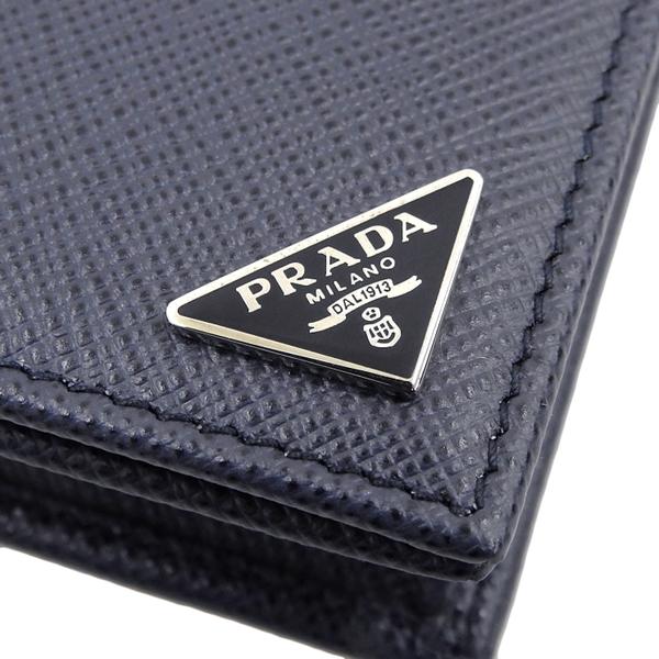 PRADA プラダ サフィアーノ レザー  名刺入れ　ネイビー 人気✨プラダ 名刺入れ カードケース サフィアーノレザー