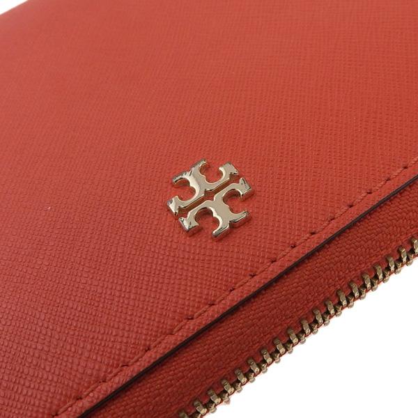 TORY BURCH トリーバーチ レザー ロゴ ラウンドファスナー 長財布 レッド レディース gy｜b-rakuichi｜05