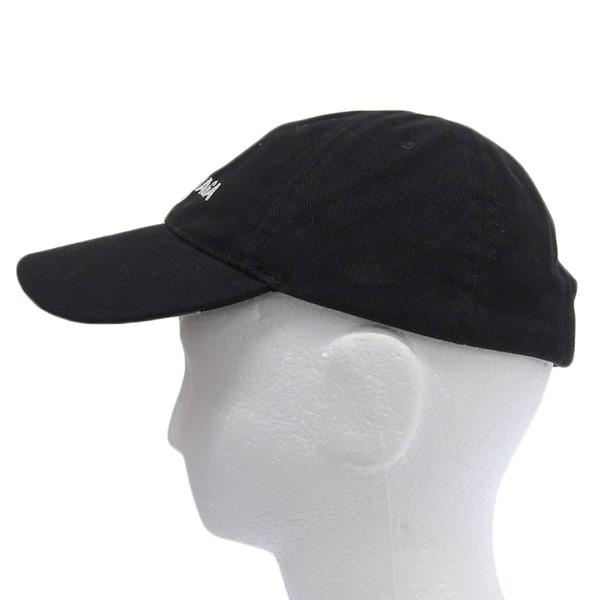 BALENCIAGA コットンキャップ　黒xロゴ　made in ITALY BALENCIAGA コットンキャップ 黒xロゴ made in ITALY BALENCIAGA