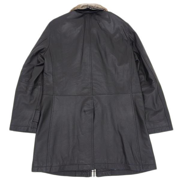 美品！BURBERRY BLACK LABELブラックレザーコート※手袋つき BURBERRY BLACK LABEL バーバリーブラックレーベル レザー