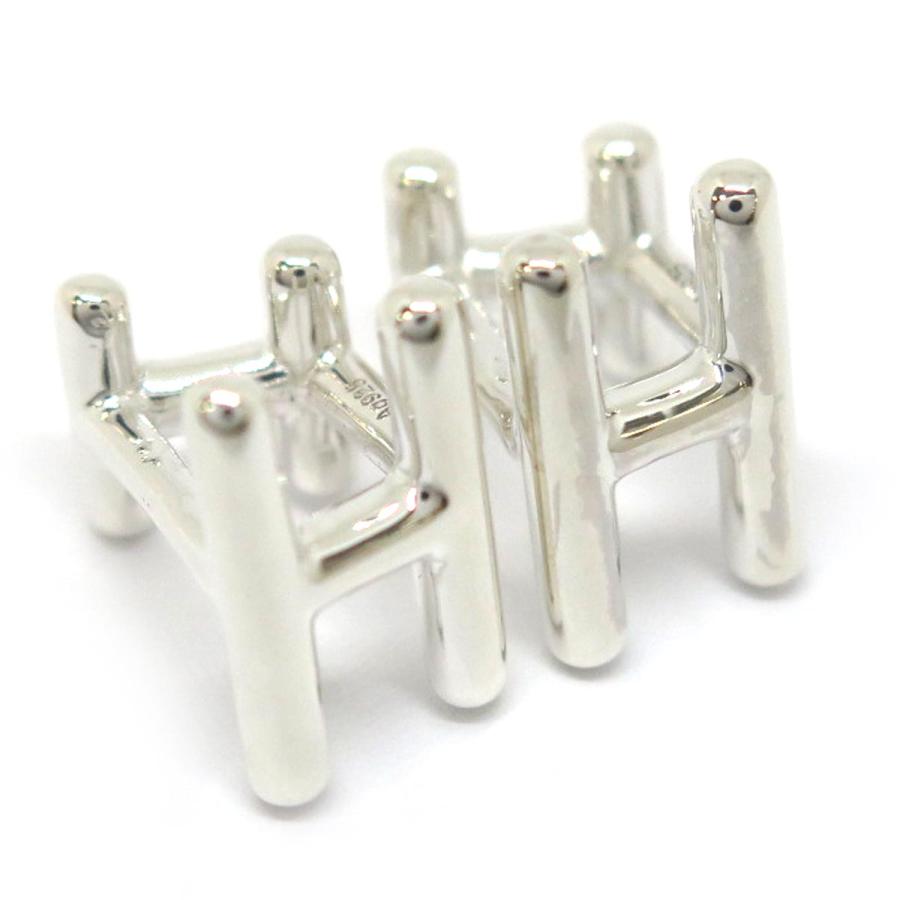 HERMES エルメス SV925 Hモチーフ ロゴ カフス メンズ ry