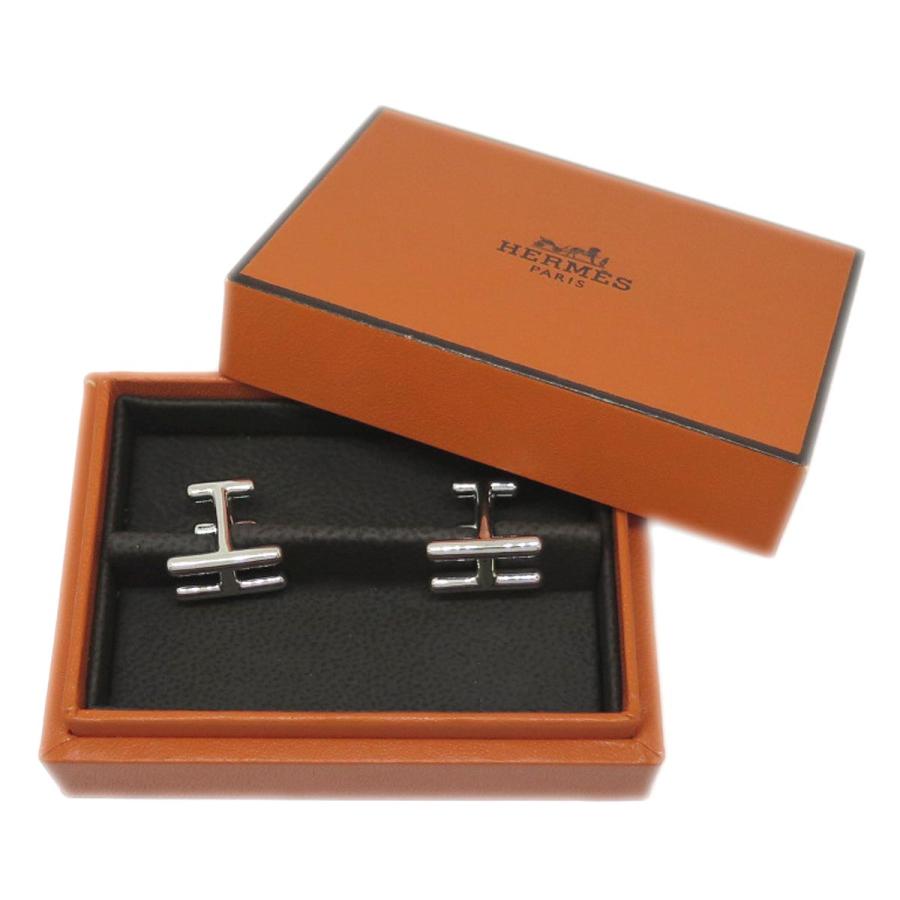 HERMES エルメス　カフス　SV925 HERMES 美品 エルメス カフス SV925 ロゴ キューブ シルバー
