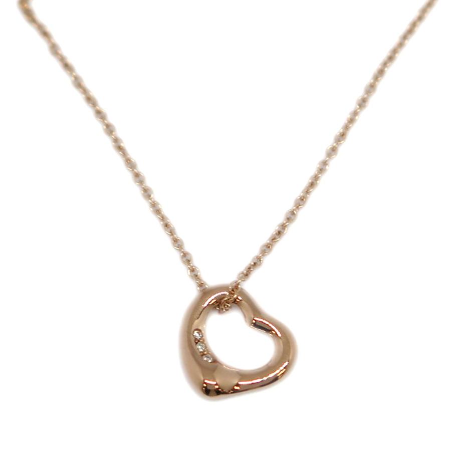 TIFFANY&Co. TIFFANY ティファニー K18PG オープンハート ネックレス 