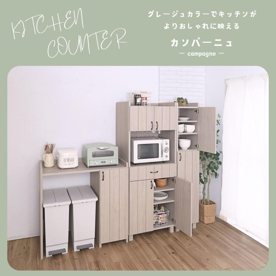 タカシン家具工業 レンジ台 60幅 食器棚 キッチン 収納 ラック 引出