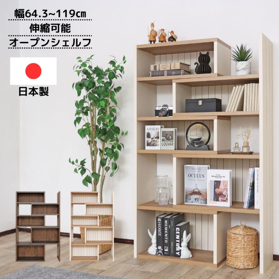 タカシン家具工業 伸縮本棚 タカシン家具 カリーナ CR-1500S 幅調整