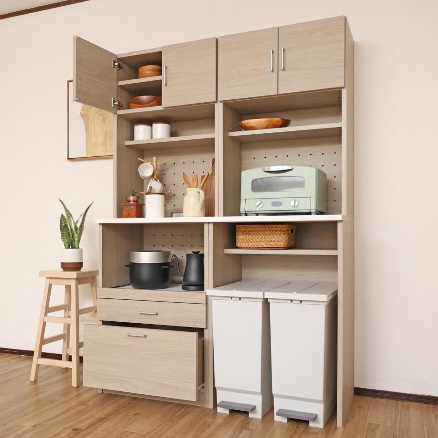 【美品】カリモク家具 レンジ台 キャビネット キッチン収納 高級家具 タカシン家具工業 ゴミ箱収納付 クッチーナ CU-1860T キッチンラック