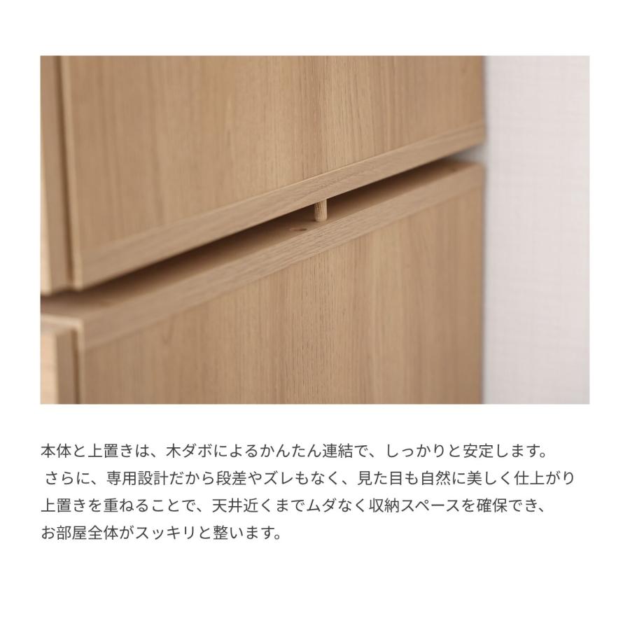 タカシン家具工業 上置き棚 収納 幅74cm CWシリーズ用 CW-5075UP