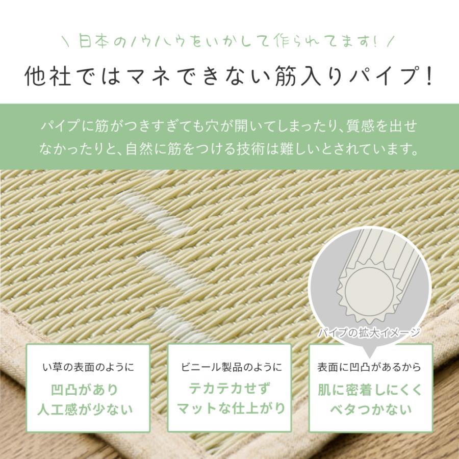 全8型×3色 い草風カーペット モンド 裏貼り 洗える ビニール風 花ござ ラグ 畳の上に敷ける 敷き詰めラグ 和室 洋室 子供部屋 ペット チェック おしゃれ 萩原