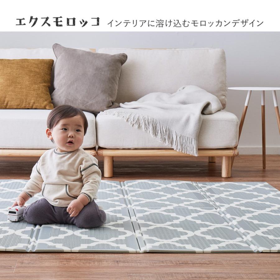 プレイマット 178×196 折りたたみ コンパクト収納 キッズラグ 子供部屋