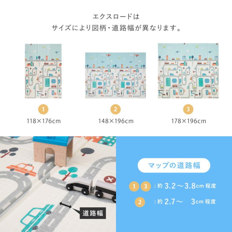 プレイマット 178×196 折りたたみ コンパクト収納 キッズラグ 子供部屋