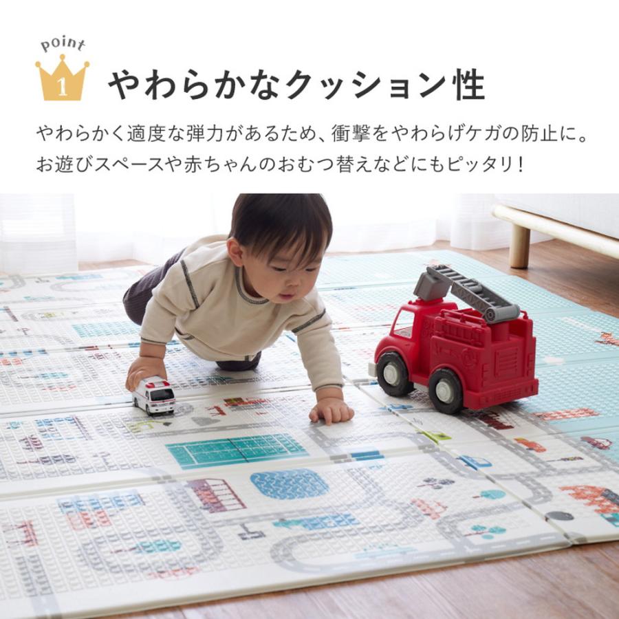 プレイマット 178×196 折りたたみ コンパクト収納 キッズラグ 子供部屋