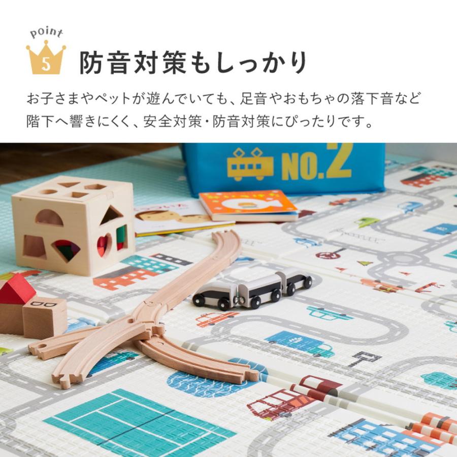 プレイマット 178×196 折りたたみ コンパクト収納 キッズラグ 子供部屋
