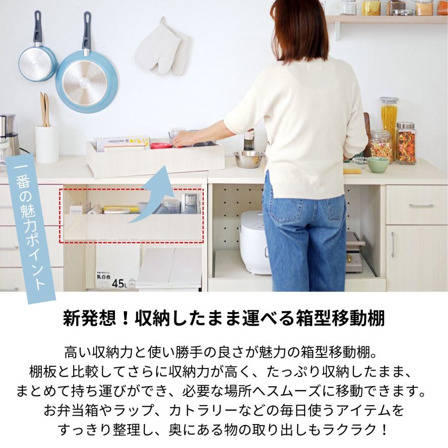 タカシン家具工業 キッチンカウンター レンジ台 箱型棚 おしゃれ