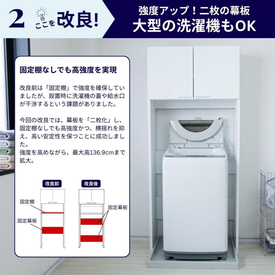 タカシン家具工業 洗濯機ラック 洗面所 NC1880 洗濯用品の収納に便利