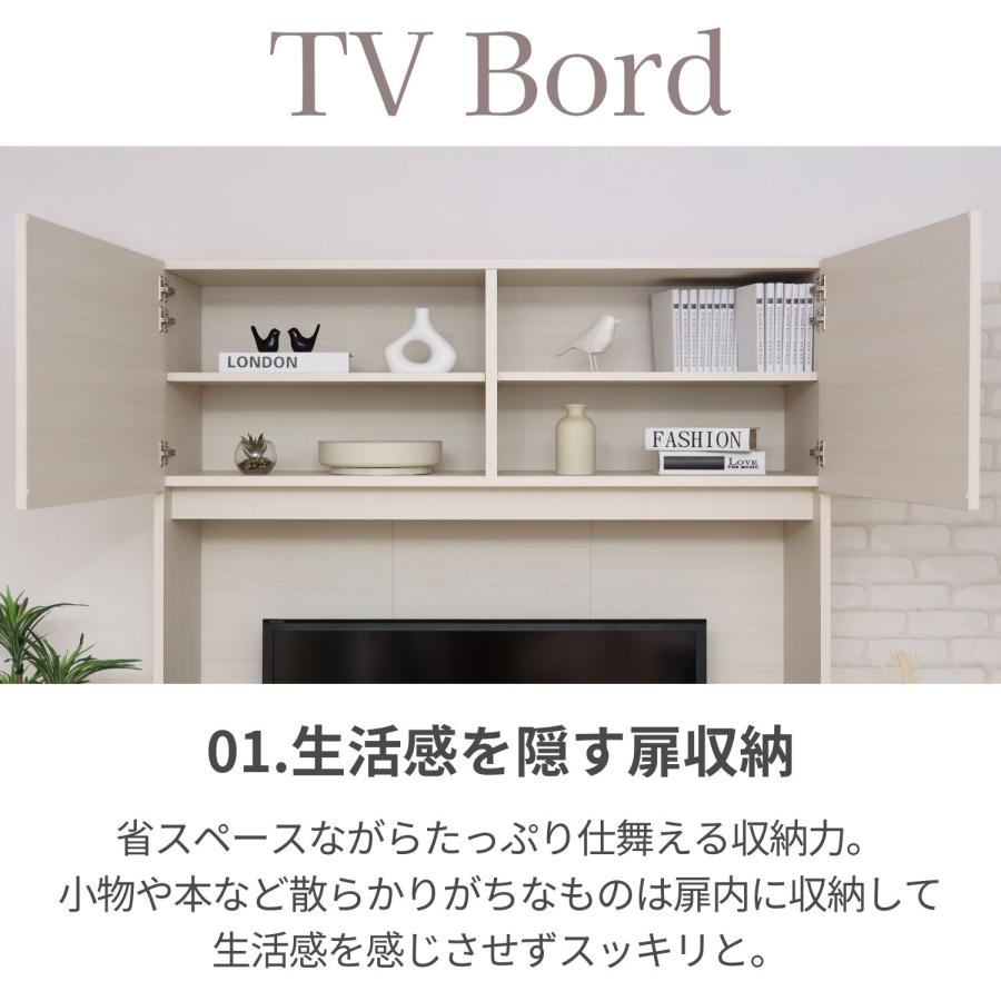 タカシン家具工業 WSシリーズ【セット販売】テレビ台 55型 壁面収納 