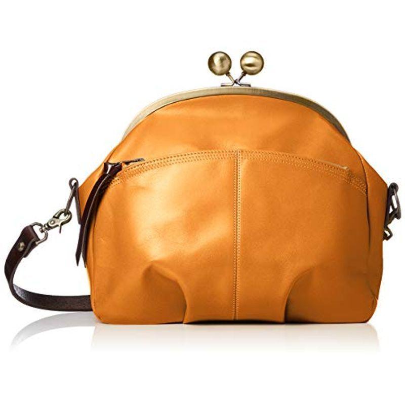 レッセフェール Shopのレッセフェール 本革 ショルダーバッグ キューズ がま口 ショルダー がま口 牛革 キャメル