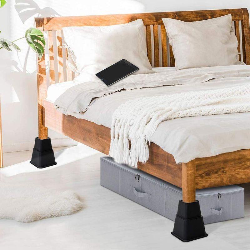 低価格化 Uping テーブル・ベッドの高さ調節が簡単にできる ベッドの高さをあげる足 高さ調節脚 8個セット 継足し 継ぎ足 高さを上げる こたつ  こたつテーブルセット