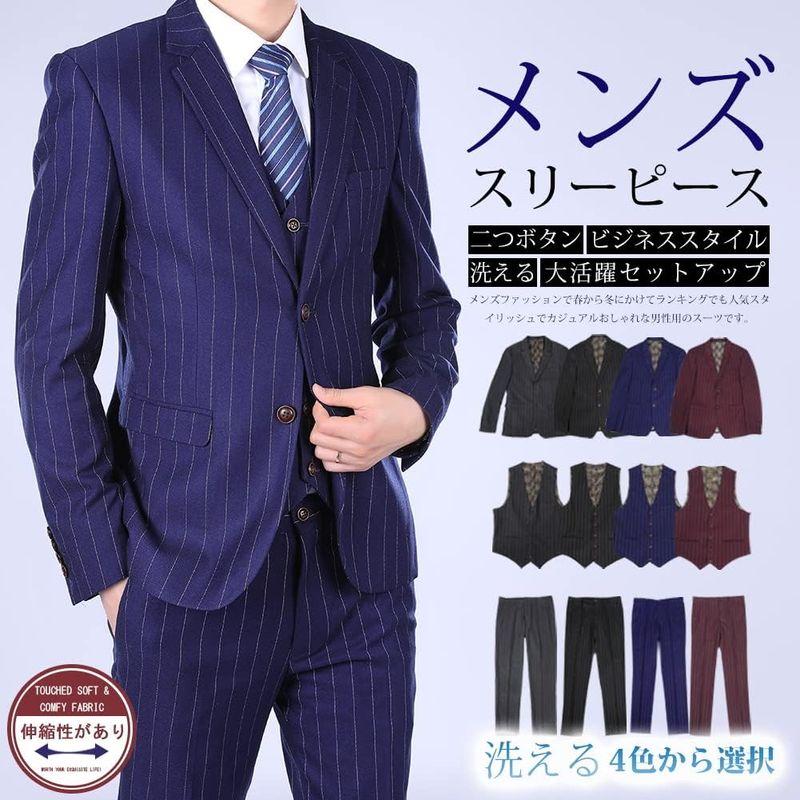 YFFUSHI] スーツ メンズ 上下セット 二つボタン ビジネススーツ スリ