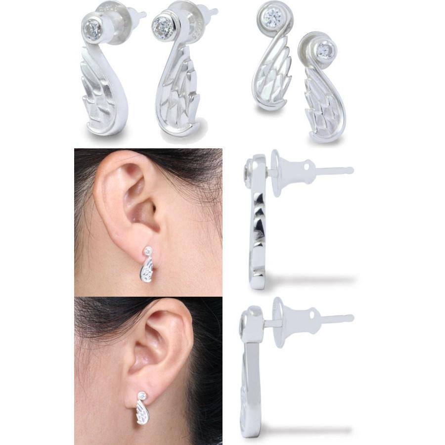 Aqua Silver アクアシルバー クリアczフェザーシルバーピアス ペア Ap 038lr Z シルバーアクセサリーバズショット 通販 Yahoo ショッピング
