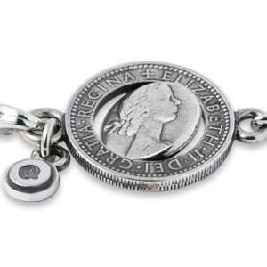 アクアシルバーAQUA SILVER シルバーブレスレット 6ペンス コイン AQUA SILVER SILVER(アクアシルバー) メンズオキシデント6