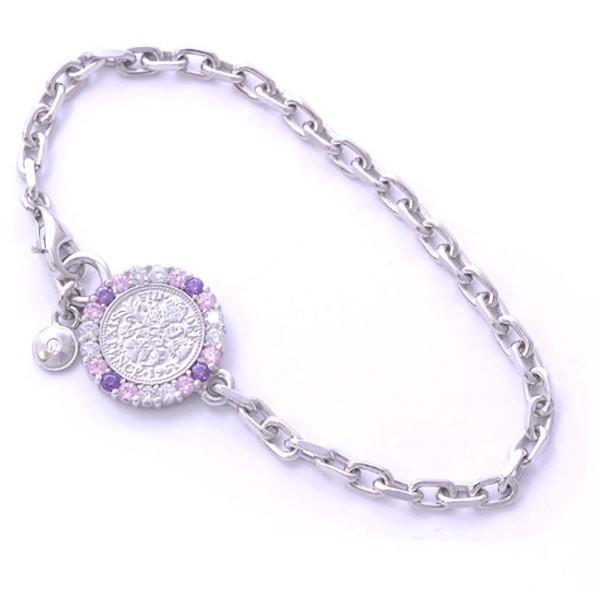 21公式店舗 Aqua Silver アクアシルバー レディース ロジューム 6ペンスコイン シルバーブレスレット 当日出荷 Skylanceronline Com