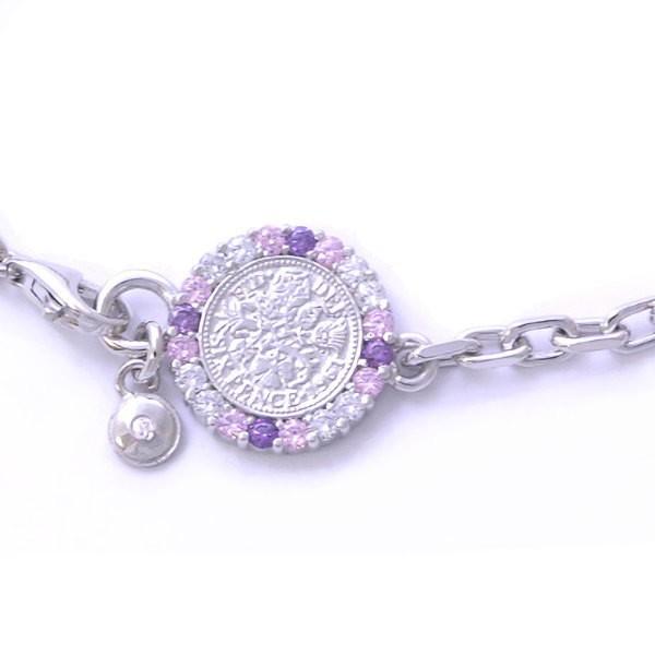 21公式店舗 Aqua Silver アクアシルバー レディース ロジューム 6ペンスコイン シルバーブレスレット 当日出荷 Skylanceronline Com