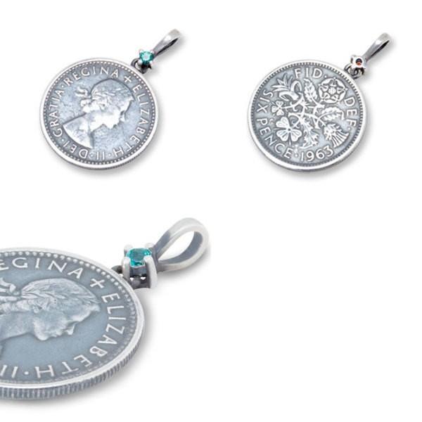 AQUA SILVER（アクアシルバー）6ペンス  ペンダント Amazon | [AQUA SILVER] アクアシルバー 6ペンスコイン ペンダント