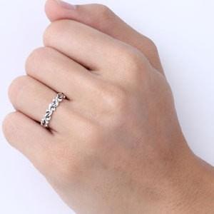 AQUA SILVER(アクアシルバー) ブラックアラベスクシルバーリング（指輪）の画像