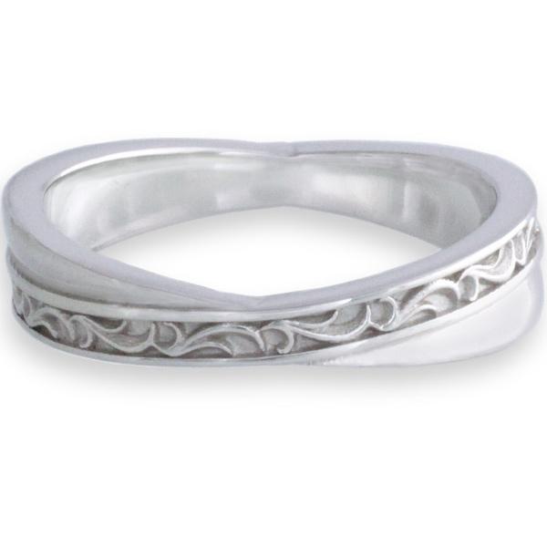 AQUA SILVER（アクアシルバー） ホワイト アラベスク クロス シルバー