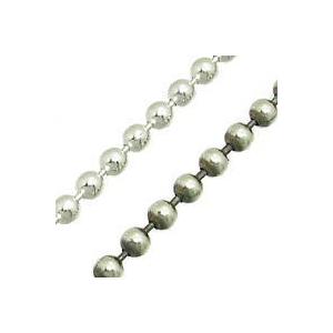 シルバー925 ボールチェーン2.5mm (燻し有り無し) : シルバー