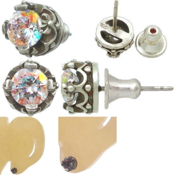 ミスティックキュービック クロス クラウン シルバー ピアス |  | 03