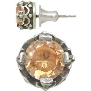 シャンパンキュービック クロス クラウン シルバー ピアス |  | 01