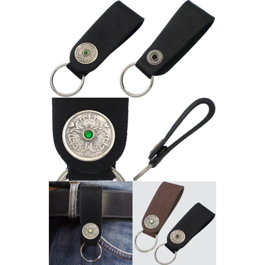 5月)エメラルドグラス アンティークゴールド クローネ コイン ブラックレザー キーホルダー 誕生石 : シルバーアクセサリーバズショット - 通販  - Yahoo!ショッピング
