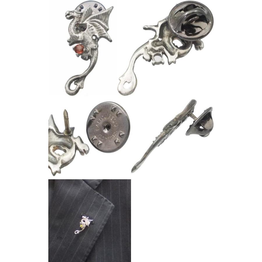 1月)ガーネット アンティーク ウォッチ シルバーピンバッジ ピンズ