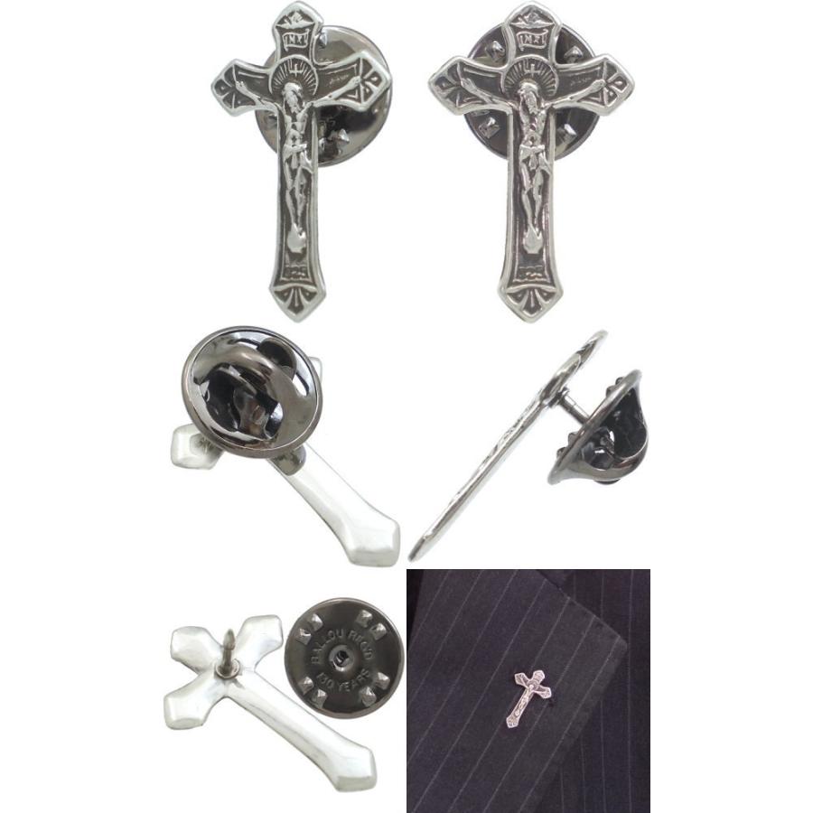キリスト クロス シルバーピンバッジ ピンズ : シルバーアクセサリー