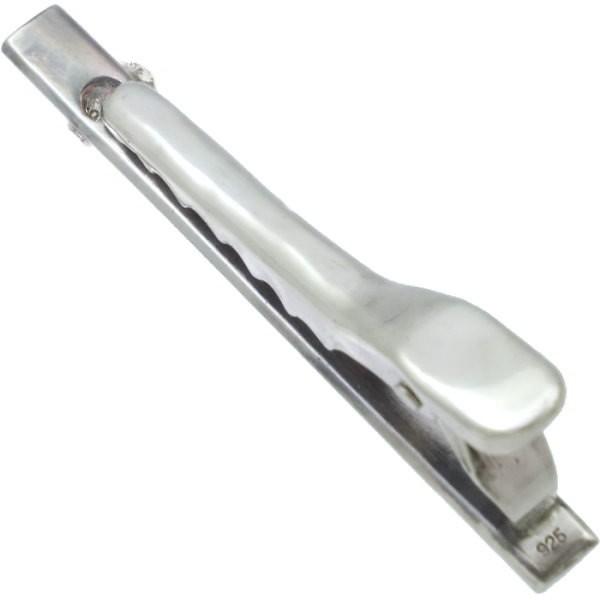 11月)ブルートパーズ ツイスト フラワー シルバー ネクタイピン 誕生石