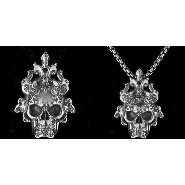 LONE ONES（ロンワンズ） ミディアムバロックスカルシルバーペンダント