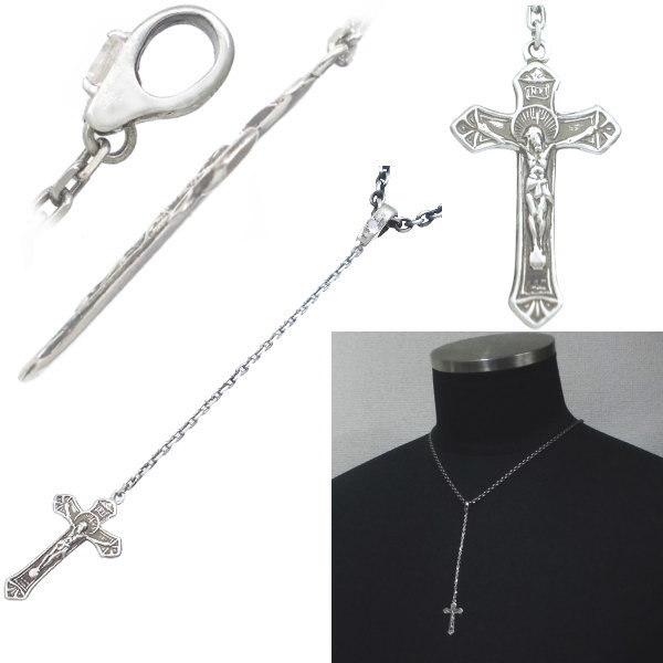 6月)ブルームーンストーン ロザリオ クロス シルバー ペンダントトップ