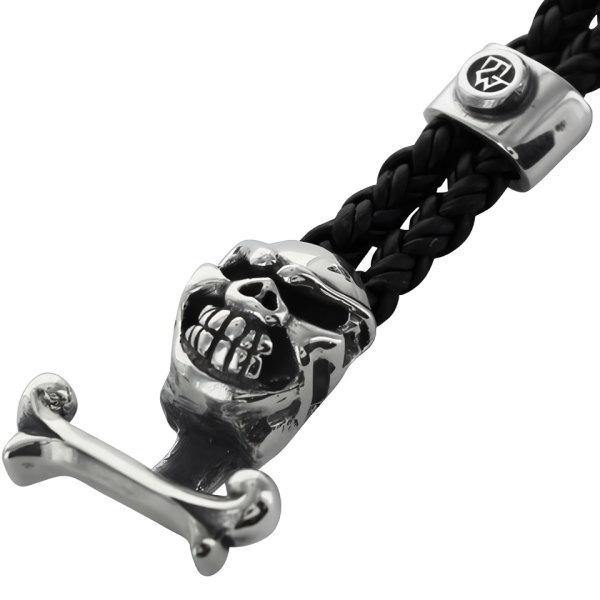 トラヴィスワーカー(TRAVIS WALKER) スピード シンチ&レザー シルバーブレスレットの画像