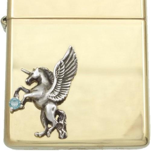 ZIPPO (11月)ブルートパーズ 有翼の ユニコーン オフセット