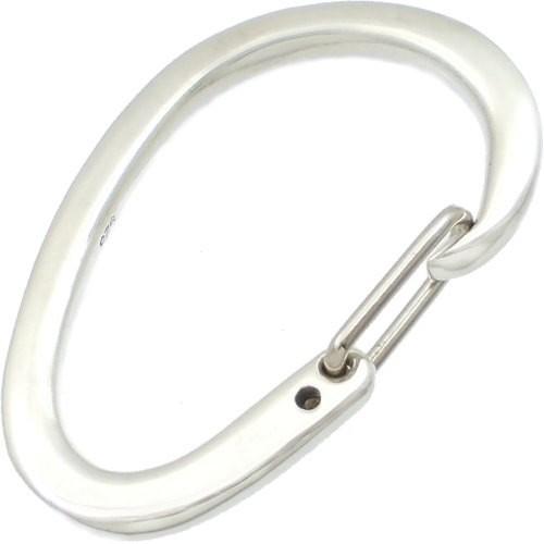 フィッシュフック カラビナ シルバー 925キーホルダー : シルバー