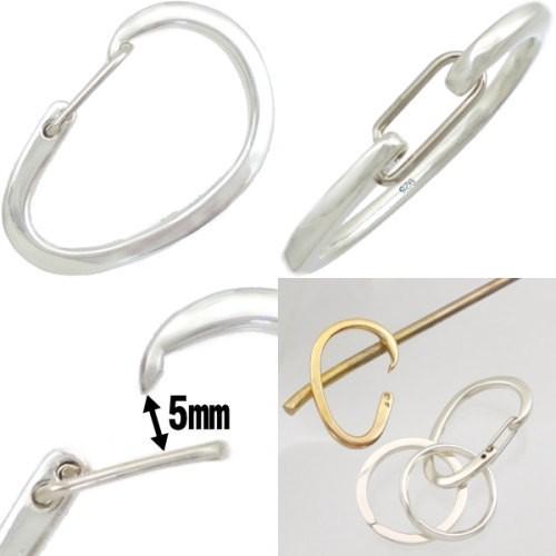 フィッシュフック カラビナ シルバー 925キーホルダー : シルバー