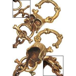 ブラスラスティスカルTバーウォレットチェーン : シルバーアクセサリー
