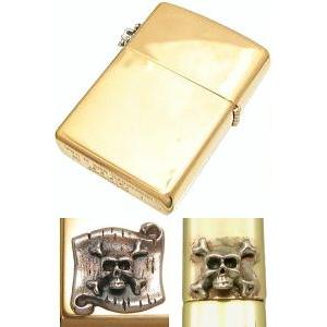 海賊＊パイレーツ＊スカル＊真鍮ブラス製zippo®︎＊LA作品