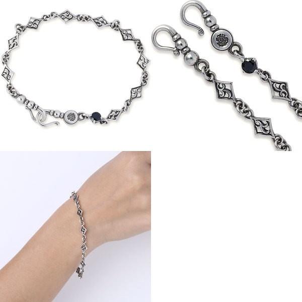 AQUA SILVER（アクアシルバー） メンズブラックCZアラベスクシルバー