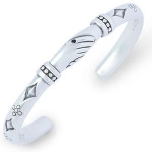 AQUA SILVER（アクアシルバー） レディースブラックCZシェイクハンド