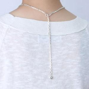 AQUA SILVER(アクアシルバー) ホワイトロザリオシルバーペンダントネックレスの画像
