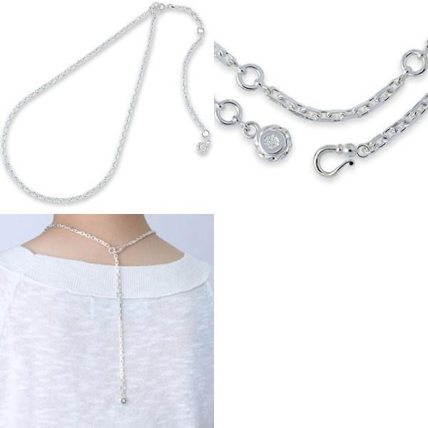 AQUA SILVER(アクアシルバー) ホワイトロザリオシルバーペンダントネックレスの画像