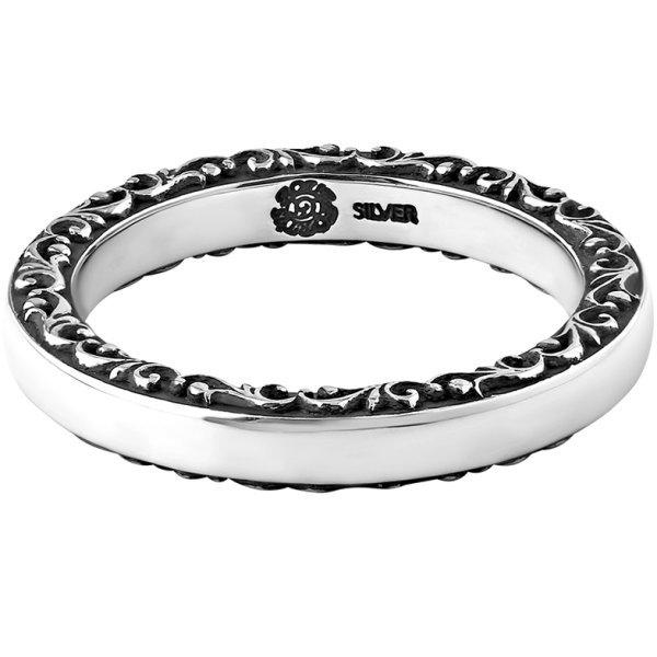 AQUA SILVER（アクアシルバー） サイド アラベスク シルバー リング