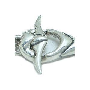 ブラック・スター　シルバー製バングル ハンドメイド ブラックスター 牛皮 ブラックレザーブレスレット